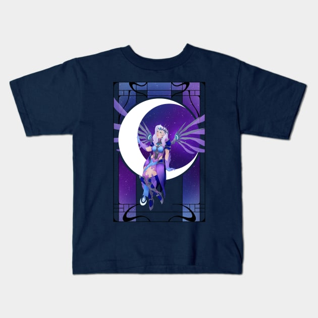 Among Stars Kids T-Shirt by Strawbaby